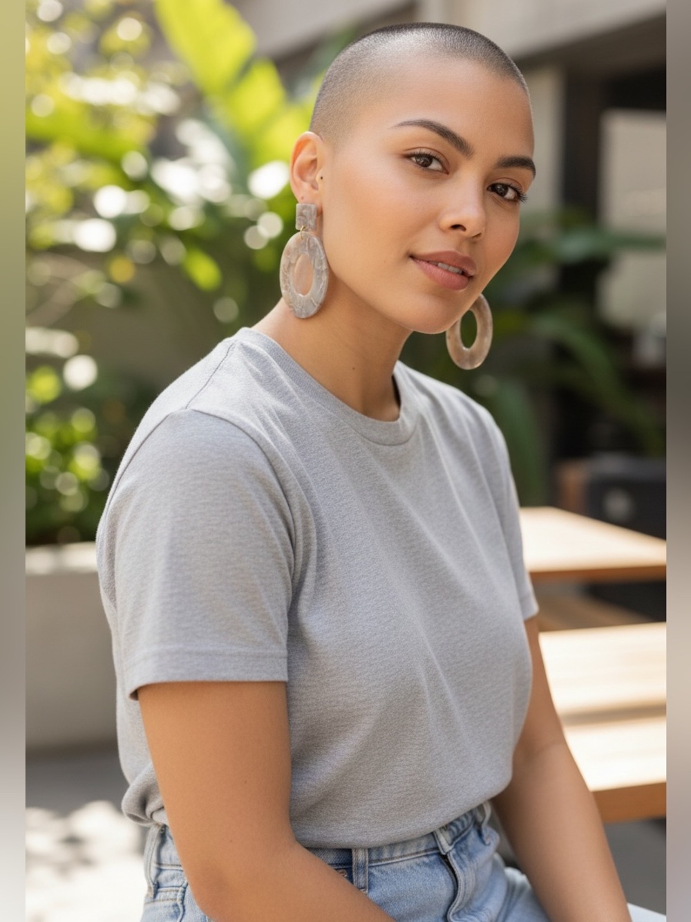 NEW•Creme De La Creme Cafe’ Latte Marbelized Chic Earrings